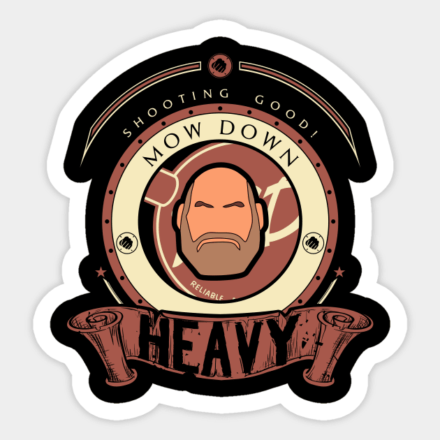 Heavy - Red Team Sticker by FlashRepublic